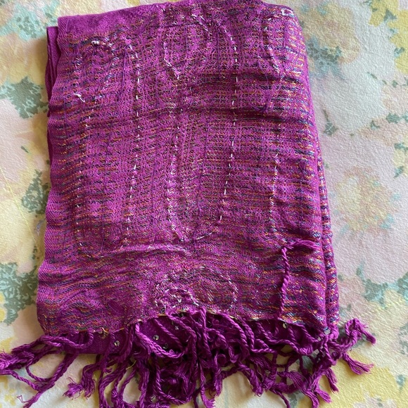 Purple pashmina shawl and scarf - Picture 1 of 1